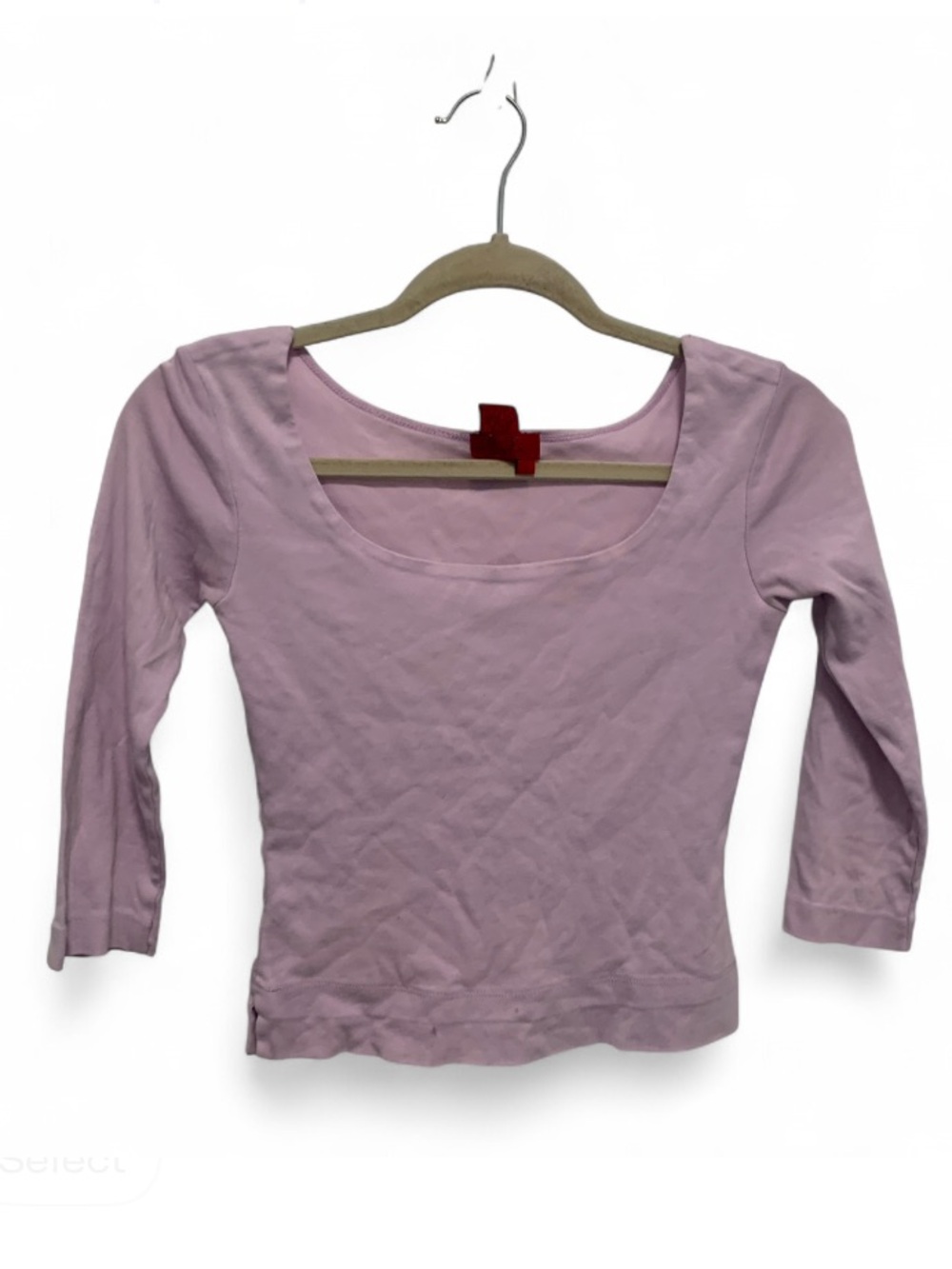Y2K BCBG Scoop Neck 3/4 Sleeve Top - Light Lavender